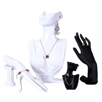 Buste Mannequin de Présentation pour Colliers et Boucles d'Oreilles, Articles en Résine pour Vitrines de Bijoux et Statues