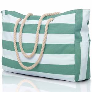 Custom Beach Tote Women Quality Recyclable Wholesale Large <b>Handbags</b> for Women Summer <b>Canvas</b> Beach Tote Bag - Product Image 3