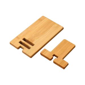 Eco-Friendly Natural Bamboo Adjustable Phone <b>Stand</b> Wooden Cell Phone Holder Custom Logo Universal <b>for</b> Smartphone/<b>Tablet</b> Office - Product Image 1