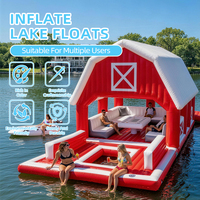 Plateforme flottante commerciale gonflable en PVC pour piscine, bar aquatique, idéale pour les centres de villégiature, les jardins et les fêtes en plein air
