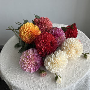 Vente en gros de fleurs <span class=keywords><strong>d</strong></span>écoratives de qualité supérieure pivoine Dahlia à grosse tête en soie artificielle pour la <span class=keywords><strong>d</strong></span>écoration de la maison de mariage - Product Image 3