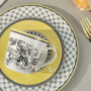 Factory Wholesale Modern Luxury Afternoon Tea Set Ceramic Coffee Cup and Saucer with Gift Box - Product Image 2