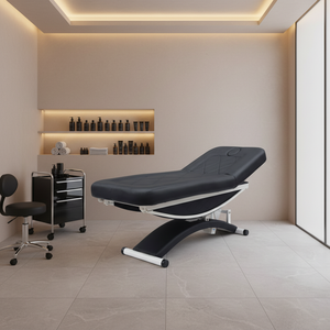 Table de Massage Électrique Professionnelle Moderne Noire à 3 Moteurs pour Soins, Spa, Cosmétique, Cils, Salon, Clinique et Soin du Visage - Product Image 1
