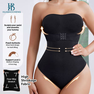 Body sculptant sans couture pour femme - Fermeture avant, contrô<span class=keywords><strong>le</strong></span> du ventre, bretelles réglables en silicone antidérapantes, <span class=keywords><strong>string</strong></span> taille haute - Product Image 1