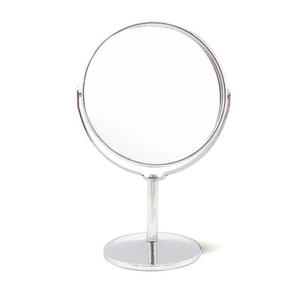 Unionpromo Grossissement 10x Miroir de maquillage simple face en acier inoxydable Forme personnalisée Pieds Miroir debout en métal inoxydable - Product Image 3