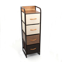 Livolo — meuble de rangement personnalisable, 4 tiroirs en tissu, vertical, facile à tirer, nouveauté, 5L-602