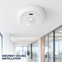 Détecteur de mouvement PIR monté au plafond, 12V DC, câblé, avec relais scellé, installation rapide, utilisation en intérieur pour panneau d'alarme de sécurité