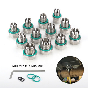 ชุดซ่อมปลั๊กท่อระบายน้ำมันสแตนเลส M10-M18 พร้อมโอริงและประแจหกเหลี่ยมสำหรับใช้ในยานยนต์ - Product Image 5