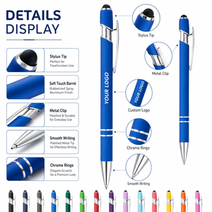 Promotional Business Metal <b>Ballpoint</b> <b>Pen</b> Custom Logo Stylus <b>Pen</b> Aluminum Writing <b>Pen</b> Factory OEM ODM Wholesale Bulk Supply - Product Image 2