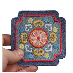 Langdong Embroidered <b>Coasters</b> Traditional Chinese Style Round Floral Design Home Decorative Gift Customizable - Product Image 4