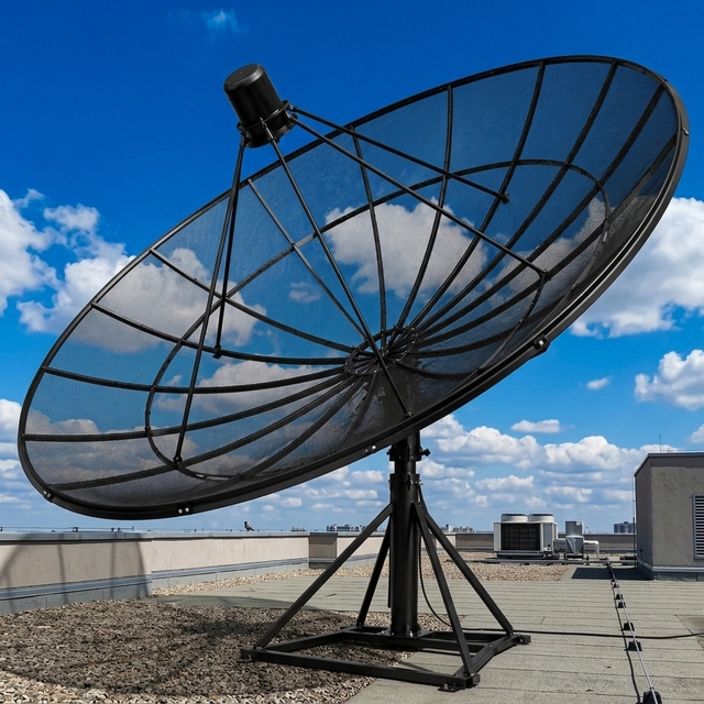 High Performance C Band 3.7m Aluminum Mesh Satellite Dish for Outdoor Use Stable Signal Reception for Watching TV Entertainment