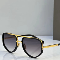 Lunettes de soleil de luxe surdimensionnées en métal à double pont, monture simple en forme de crapaud, pour hommes, mode, conduite en extérieur