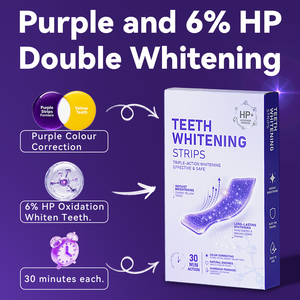 7 트리트먼트 커스텀 6% HP 퍼플 치아 미백 에나멜 안전 장기 보관 가능 건식 용해 치아 미백 스트립 - Product Image 3