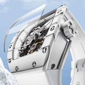 BG9002 Watch Men Carbon Fiber Men Skeleton Full <b>Automatic</b> Mechanical Watch Fashion Light Luxury Barrel <b>Wristwatch</b> - Product Image 4