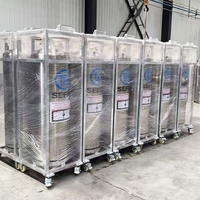 Réservoir portatif de cylindre de Dewar d'O2 CO2 N2 liquide cryogénique 175L/195L/210L
