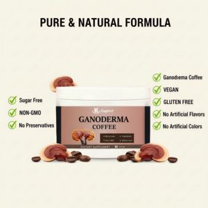 Café Reishi KangHerb, Mezcla Premium OEM de Especias y Hierbas para Cafeterías, Extracto de <span class=keywords><strong>Ganoderma</strong></span> <span class=keywords><strong>Lucidum</strong></span>, Café Instantáneo de Hierbas Negras - Product Image 3
