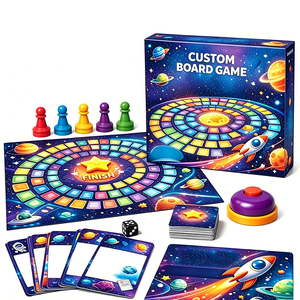 Vietnam Based Factory Custom Board Game with Custom Printing Paper Cardboard Portable Travel <b>Table</b> Game Set Kids Board Game - Product Image 1