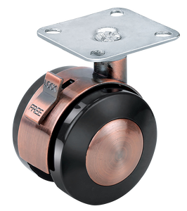 Petites roulettes à billes noires en nylon de 40mm pour meubles 2 pouces en caoutchouc PU PVC TPR PP-Quincaillerie industrielle avec fonction pivotante - Product Image 6