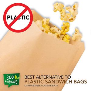 <b>Biodegradable</b> and Compostable Food Grade Unbleached Natural Kraft <b>Paper</b> Stock Bags for Bakery Cookies Sandwich <b>Paper</b> Bags - Product Image 5