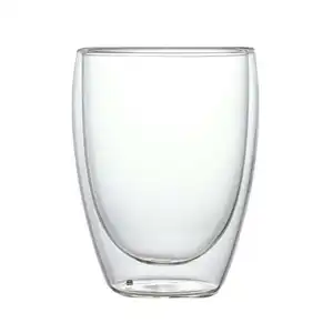 כפול קיר גבוהה בורוסיליקט זכוכית גביע עם ידית לשמור מגניב או חם עבור מיץ עבור קפה התנגדות פתאומי חום וקר