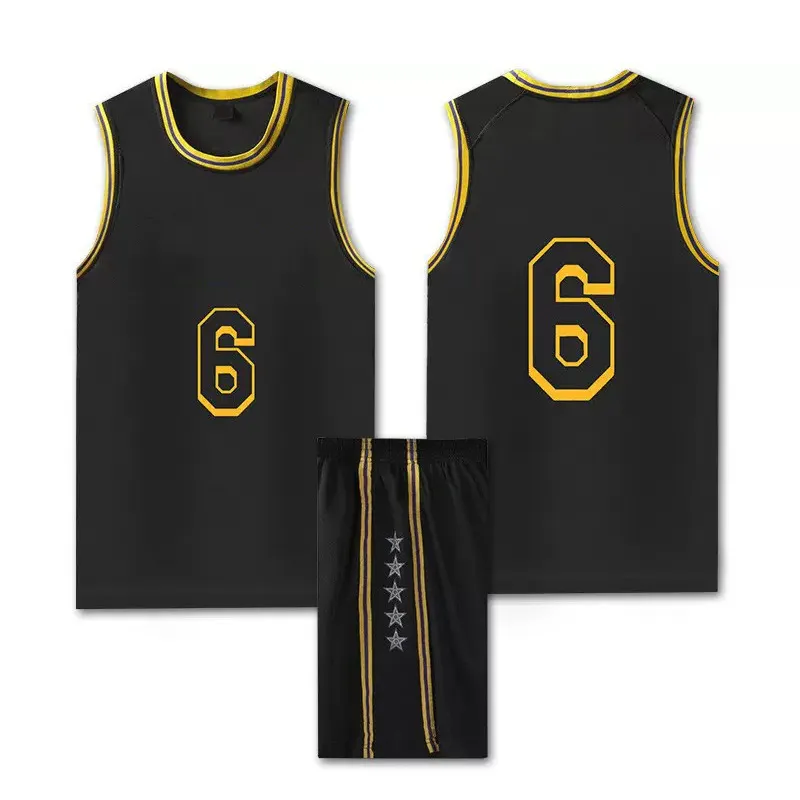 Camiseta de baloncesto para hombre, uniforme de baloncesto universitario personalizado, camisa transpirable sin mangas, traje de baloncesto de equipo corto para adulto