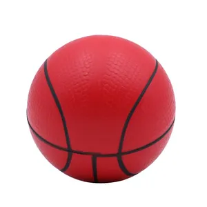 Custom Logo Pu Schuim Speelgoed Mini Sport Squeeze Basketbal Bal Stress Ballen Voor Kinderen En Volwassenen