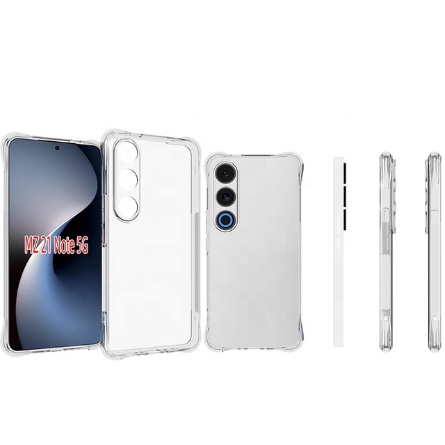 For Meizu 20 18 Pro 21 Note 5G Transparent Clear Tpu Edge Shockproof Case Back Cover