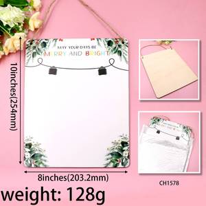 Personalizada Feliz <span class=keywords><strong>Grinchmas</strong></span> Huella de Navidad Handprint Actividad Imprimible Abuelo Recuerdo Kid's Craft Madera Corte Láser - Product Image 5