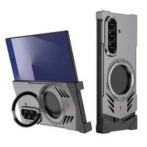 Custom Aluminum Alloy Frameless Magnetic <b>Phone</b> Case for Samsung Z Fold 8 Ultra Z Fold 7 With 360° <b>Ring</b> Stand Shockproof Cover - Product Image 1