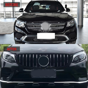 Calandre avant Mercedes-Benz ABS noir brillant avec bandes argentées, pièce de rechange pour modèle X253 16-19 - Product Image 2