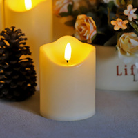 Bougies électriques sans flamme rechargeables par USB, mèche mobile, 3 pièces/ensemble, bougies LED avec télécommande, décoration pour la maison, bar, fête, Noël, mariage