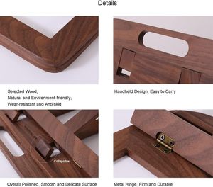 Gỗ máy tính xách tay đứng 6 góc độ có thể điều chỉnh lơ lửng di động bàn có thể gập lại thông gió Non-Slip Riser lưu trữ giá - Product Image 5