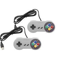 Joystick con Cable USB para Nintend SNES, Controlador de Juegos para Nintendo SNES, PC, MAC y Consola