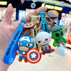 WOWEI Porte-clés Super-Héros Enfants Avengers Spider-Man Anneau Dessin Animé 3D <span class=keywords><strong>Deadpool</strong></span> <span class=keywords><strong>Spiderman</strong></span> Marvel Héro Porte-clés - Product Image 4