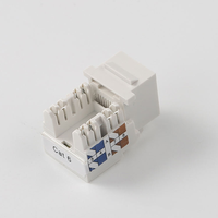 Módulo de Conector Hembra para Panel de Montaje, RJ45 8P8C, Tipo IDC, 90 Grados, Cat.6, UTP, Conector Keystone para Redes