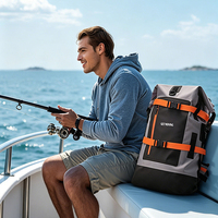 Sac à dos de randonnée étanche de haute qualité 40L en PVC, sac flottant à fermeture roll-top pour les voyages en plein air, le camping et le kayak
