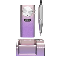 Ponceuse à ongles professionnelle rechargeable 45000 tr/min, portable, pour le retrait des cuticules et des peaux mortes, machine à polir les ongles