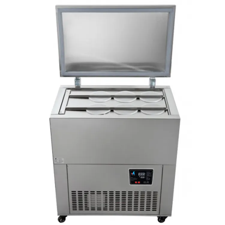 6 Tanks Commercial Stainless Steel Block Freezer Shaved Ice Block Making Machine/Continuous snow ice block machine