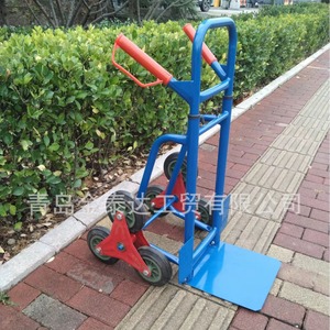 Stair Climbing Cargo <b>Trolley</b> Four Wheel 150kg Load Industrial Use Tool Cart Single Layer <b>Foldable</b> Telescopic - Product Image 1