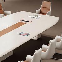 Table de conférence moderne pour bureau, largeur de 79 à 315 pouces (6,5 à 26 pieds), pour 6 à 26 personnes, avec structure en acier