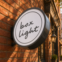 Enseigne lumineuse LED personnalisée rétroéclairée pour extérieur, murale, avec support métallique pour devanture de magasin