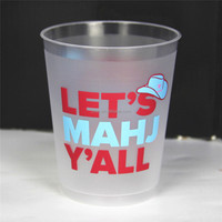Tasses givrées de 16 oz Tasses de cocktail de mariage Tasses personnalisées de 16 oz. Gobelet en plastique givré