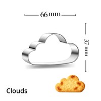 Baking Complete Weather Collection Stainless Steel Cookie Molds with Sun Cloud Raindrop and Lightning <strong>Bolt</strong> for All Occasions