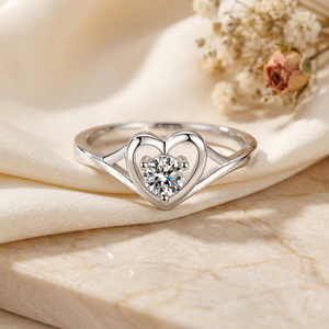 Nuevo Anillo de Compromiso de Plata de Ley 925 Chapado en Platino con Moissanita en Forma de Corazón, de Lujo, Romántico, para Mujer, Certificado de Laboratorio, Venta al por Mayor de Fábrica, Tercera Categoría - Product Image 3