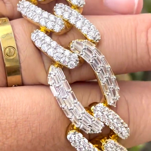 Fashion <b>Forward</b> Cuban Link Bracelet in 925 Sterling Silver with Sparkling Round Cut Moissanite for Elegant Styling - Product Image 4
