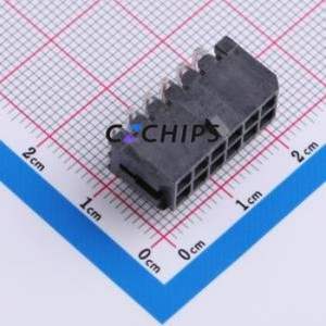 WB300A1H-123P-002 Wire-to-Board Pin Header Bent Lead Through Hole,P=3mm Connector 2x6P 3mm Right Angle Insert 12P - Product Image 1