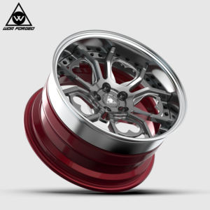 Ruote personalizzate per autovetture forgiate 3 pezzi cerchio ODM a forma di cuore in lega di alluminio su misura leggero 19 20 21 22 23 24 pollici cerchio - Product Image 2