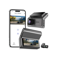 Caméra de tableau de bord Full HD 2K avant + 1K arrière 2 canaux Caméra de bord écran IPS 3.16 pouces DVR de voiture Caméras de tableau de bord avant et arrière pour voiture