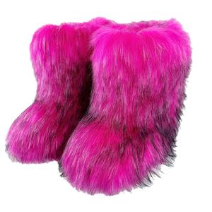 אירופה אמריקאי חוצה גבולות אופנה חמים מגפי אופנה לנשים תבלין בנות y2k mao סגנון בתוספת גודל שטוח עקב מגפי שלג - Product Image 5