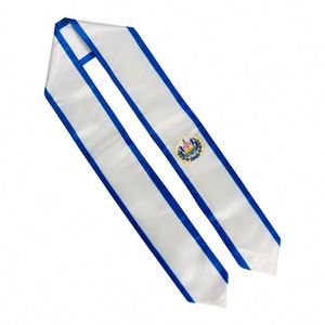 ผ้าพันคอสำเร็จการศึกษาสำหรับผู้ใหญ่ ผลิตจากโพลีเอสเตอร์ซาติน 100% สำหรับงานศึกษาต่อต่างประเทศที่เอลซัลวาดอร์ - Product Image 1